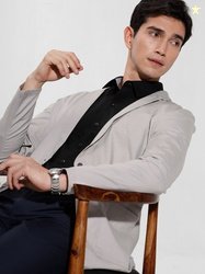 INVICTUS Notched Lapel Single-Breasted Blazer