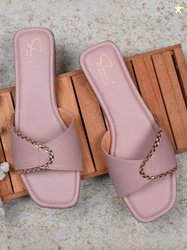 Shoestail Women Heels Sandal (Pink , 6)