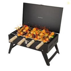 Chefman Compact Briefcase BBQ Grill for Outdoor Cooking | Portable, Li