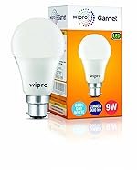 wipro Garnet 9W LED Bulb for Home & Office |Cool Day White (6500K) | B22 Base|220 Degree Light Coverage |4Kv Surge Protection |400V High Voltage Protection |Energy Efficient | Pack of 1