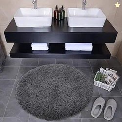 Vintage Threads (Beige 2x2 Ft Shaggy Carpet for Living Room & Bedroom