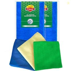 Magic Cleen Microfiber Cloth 40 x 40cm (Pack of 2), 300 GSM Multicolou