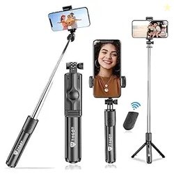 Tygot Bluetooth Extendable Selfie Sticks with Wireless Remote and Trip