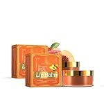 KHADI NATURAL Peach Lip Balm With Beeswax and Sheabutter, Peach, 5 g (Pack of 2)