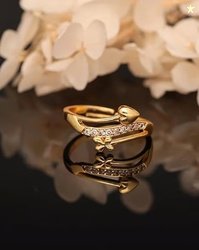 BRADO JEWELLERY Women Brass Diamond Gold Plated Ring