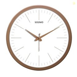 Amazon Brand - Solimo Elegant Metallic Analog Wall Clock, Silent Sweep