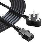 FEDUS 1.8M Computer Power Cable Cord for Desktops PC and Printers/Monitor SMPS IEC Mains Black