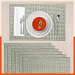 Bathla Matworks – Leon Woven PVC Table mats/Placemats for Home Dining Table | Heat-Resistant, Reversible & Washable | (Set of 6-45cm x 30cm)