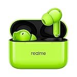 realme Buds T200 True Wireless Earbuds with Hi-Res Audio, 12.4mm Dynamic Bass Drivers, 32 dB ANC, Quad Mic, 45ms Latency, Upto 50 Hrs Playback, Fast Charge, IP55 Rated, BT 5.4 (Neon Green)
