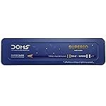 Doms Superio Super Dark Graphite Pencils Pack of 20 Pencils| With FREE 1 Eraser 1 Pencil Sharpner 1 Point Protection Cap & 1 Cleaning Brush| With Storage Case Metal Body