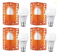 Halonix Astron Plus B22D 9-Watt LED Bulb (Cool White) - Pack of 4