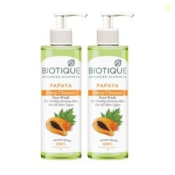 Biotique Papaya Deep Cleanse Face Wash For Visibly Glowing Skin All Sk
