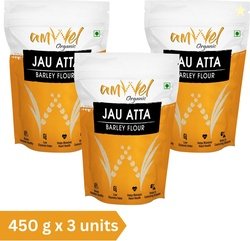 Amwel Organic Jau Atta - Barley Flour - High Fiber Gut Friendly - Vacu