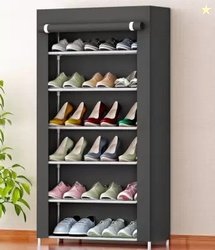 JR Creation 6 Layer Multipurpose Folding Shoes Rack Cabinet with Wardr