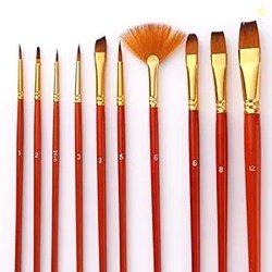Asha Craft Painting Brushes Set of 12 Professional Round Pointed Tip N