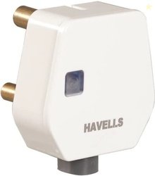 HAVELLS 16A Heavy Duty plug top with Indicator Three Pin Plug (White,