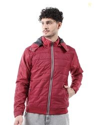 The Indian Garage Co Men Polyester Standard Length Slim Fit Solid Puff