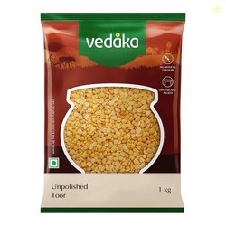 Amazon Brand - Vedaka Popular Unpolished Toor Dal | 1 Kg Pack | Natura