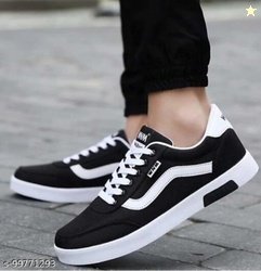 SHOESTTOPER Sneakers For Men (Black , 8)