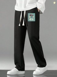 Adokedo Men Printed Black Track Pants