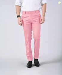 AD & AV Men Regular Fit Pink Polyester Trousers