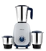 Bajaj Grace 500W Mixer Grinder | Mixie For Kitchen With Duracut Blades | 2-In-1 Blade Function For Dry & Wet Grinding | 3 Mixie Jars | 5-Yr Motor Warranty ãMidnight Blueã