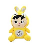 Soft Plush Doll Toy with Rabbit Teddy Bear Gift Toy and Pillow for Kids, Girls and Adults Cute Stuffed Animal Plush Yellow Bunny (30cm)