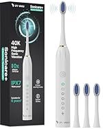 DR VAKUÂ® Sonicare+ Electric Toothbrush for Men Woman Adults sonic with 6 Modes, 4 Brush Heads, 60-Day Battery Backup, Rechargeable & IPX7 Waterproof Automatic Power Best Electrical Tooth Brush- White