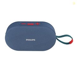 PHILIPS Audio TAS1400BL Wireless Bluetooth Speaker with Deep Bass, Pas