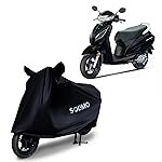 Solimo Bike Cover for Honda Activa with Carry Bag | Water Resistant | Dustproof | UV Protection (Black)