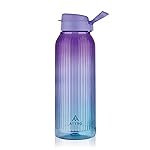ATTRO Linear Deluxe 1.5 L BPA-Free Plastic Water Bottle with Leak-Proof Flip-Top Cap, Easy to Carry Nylon Strap and Stylish Color for Daily Hydration- Purple Blue