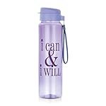 ATTRO Sports Buddy 800ml BPA-Free Water Bottle with Leak-Proof Flip-Top Cap, Easy to Carry Nylon Strap and Stylish Color for Daily Hydration- Purple Plastic