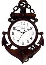Kadio Analog 39 cm X 26 cm Wall Clock (Black, with Glass, Standard)