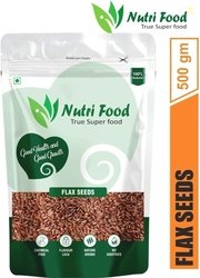 Nutri food Raw Flax seeds Rich in Omega 3 with Zinc and Protein for he