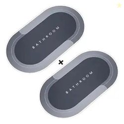2 PCS Soft sillicon Super Absorbent Door Mats (40x60) Bath Mat Anti Sk