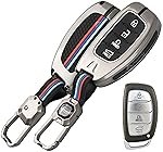 SHOPOFLUX Key Cover Compatible with Hyundai Alcazar and Creta ev Car 4 Button Smart Key