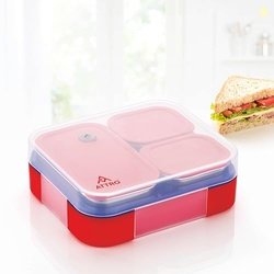 ATTRO Admire 3 Compartment Stainless Steel Lunch Box BPA Free, Durable
