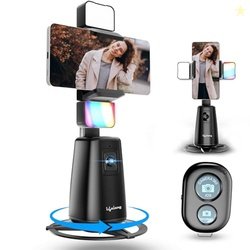 Lifelong Rechargeable AI Auto Face Tracking Tripod Phone Holder | 360