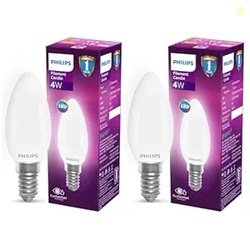 PHILIPS 4W e14 LED Cool White Lamp, Pack of 2, (929002420513_2)