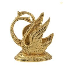 Collectible India Metal Swan Pair Showpiece Napkin Holder Tissue Paper