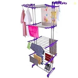 UNIZONE Oversized 4-Tier Clothes Drying Rack (86 High) Foldable Stainl