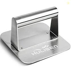 HULISEN Burger Press, Stainless Steel Smooth Hamburger Press, Non-Stic