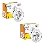 wipro Garnet 6 W Slim COB Downlight for False Ceiling | Cool Day White (6500K) | Ceiling or Cabinet Light with Adjustable Optics | Pack of 2