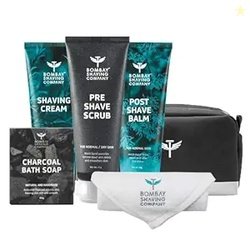 Bombay Shaving Company Premium Shaving Kit For Men | Charcoal Face Scr