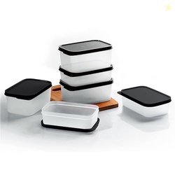 AQUAWARE Plastic Storage Food Containers with Lid Set of 12 (6x350ml &