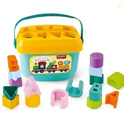 Toyshine Babys First Educational Shape Sorting Blocks Toy | 16 Pcs ABC