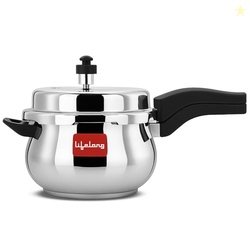 Lifelong Stainless Steel Curve Pressure Cooker 5Liters | Induction & G