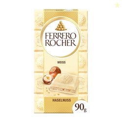 Ferrero Rocher Chocolate Rocher White Chocolate With Hazelnut Bar,90 G