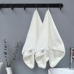 LINEAR Microfiber Hand Towels/Face Towel/Small Size Towel/Towel for Men, Women & Babies/Ultra Soft, Absorbent & Quick Dry Towels for Gym, Travel 300 GSM (White)