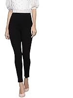 SASSAFRAS Black Back Zipper High Waist Jeggings